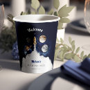 Buscar cohetes papel vasos Cumpleaños de espacio