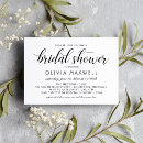 Buscar blanco y negro moderno invitaciones Ducha de novia