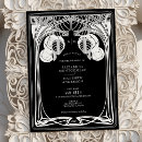 Buscar charla invitaciones Blanco y negro