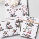 Buscar cumpleaños 60 años papel de regalo Para ella