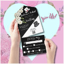 Buscar floral blanco y negro invitaciones Botánico