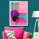 Buscar turquesa y rosa posters Geométrico