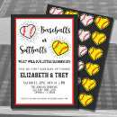 Buscar softball invitaciones Adorable