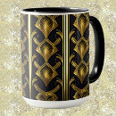 Buscar deco tazas Negro y oro