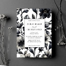 Buscar flores blancas negras invitaciones Vintage