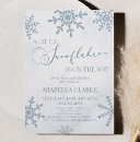 Buscar copos de nieve azules invitaciones Está en camino