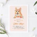 Buscar corgi invitaciones Acuarela