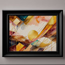 Buscar pintura abstracta geométrica posters Azul