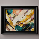 Buscar pintura abstracta geométrica posters Azul