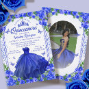 Buscar quinceanera azul invitaciones Latina mexicana