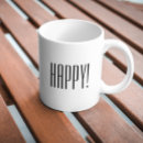 Buscar feliz tazas Blanco y negro
