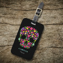 Buscar calaveras etiquetas para maletas Halloween