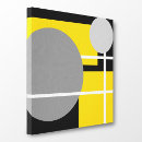 Buscar blanco negro amarillo lienzos Gris