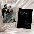 Buscar blanco y negro gótico invitaciones Simple