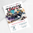 Buscar monster truck invitaciones Niño