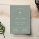 Buscar verde invitaciones para bautizos Minimalista