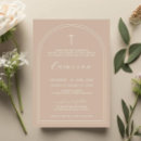 Buscar beige invitaciones para bautizos Minimalista