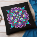 Buscar mandala colorida cojines Amarillo