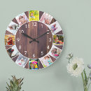 Buscar madera marrón relojes de pared Para ella