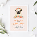 Buscar pug invitaciones Acuarela