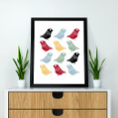 Buscar pájaro abstracto posters Moderno