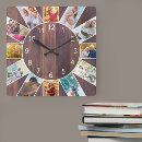 Buscar madera marrón relojes de pared Para él