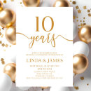 Buscar décimo invitaciones Celebración de aniversario