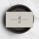 Buscar el cuchillo del cocinero tarjetas de visita Moderno