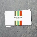 Buscar rayas coloridas tarjetas de visita General y unisex