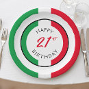 Buscar bandera italiana papel platos General y unisex