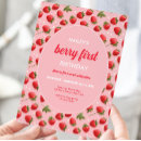 Buscar strawberry invitaciones Rosa y rojo