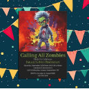 Buscar halloween zombie invitaciones Cualquier niño