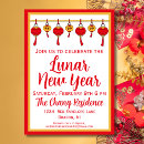 Buscar año nuevo lunar invitaciones Rojo y oro