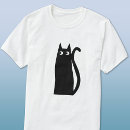 Buscar gato negro camisetas divertido