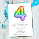 Buscar arco iris 11x16 invitaciones Chica