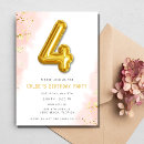 Buscar globos rosados invitaciones Chica