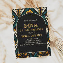 Buscar art déco invitaciones Negro