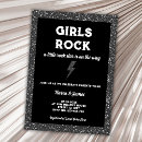Buscar rock and roll invitaciones Negro