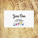Buscar notas musicales tarjetas de visita General y unisex