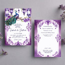 Buscar pavo real púrpura invitaciones Para ellos