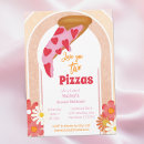 Buscar fiesta de la pizza invitaciones Chica