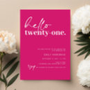 Buscar feliz 21 invitaciones de cumpleaños Elegante