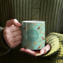 Buscar pájaro del petirrojo tazas Acuarela