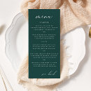 Buscar verde verde azulado boda menus Clásico