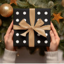 Buscar puntos blancos y negros papel de regalo Punto de polka
