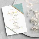 Buscar verde menta y oro invitaciones Invitados