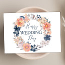 Buscar feliz boda tarjetas Floral