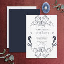 Buscar línea azul invitaciones Para ella
