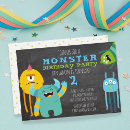Buscar monstruos coloridos invitaciones Chico