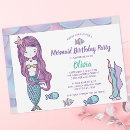 Buscar fiesta de la sirena invitaciones Chica